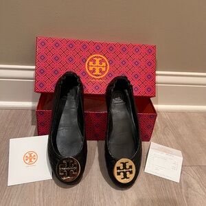 Tory Burch Black Ballet Flats